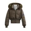 Fashion winter waist short down cotton-padded clothes women's new hooded big fur collar bread clothes cotton-padded jacket