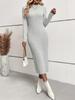 Spring/Autumn Knit Dress Long Sleeve Slim Fit Maxi Dress for Women