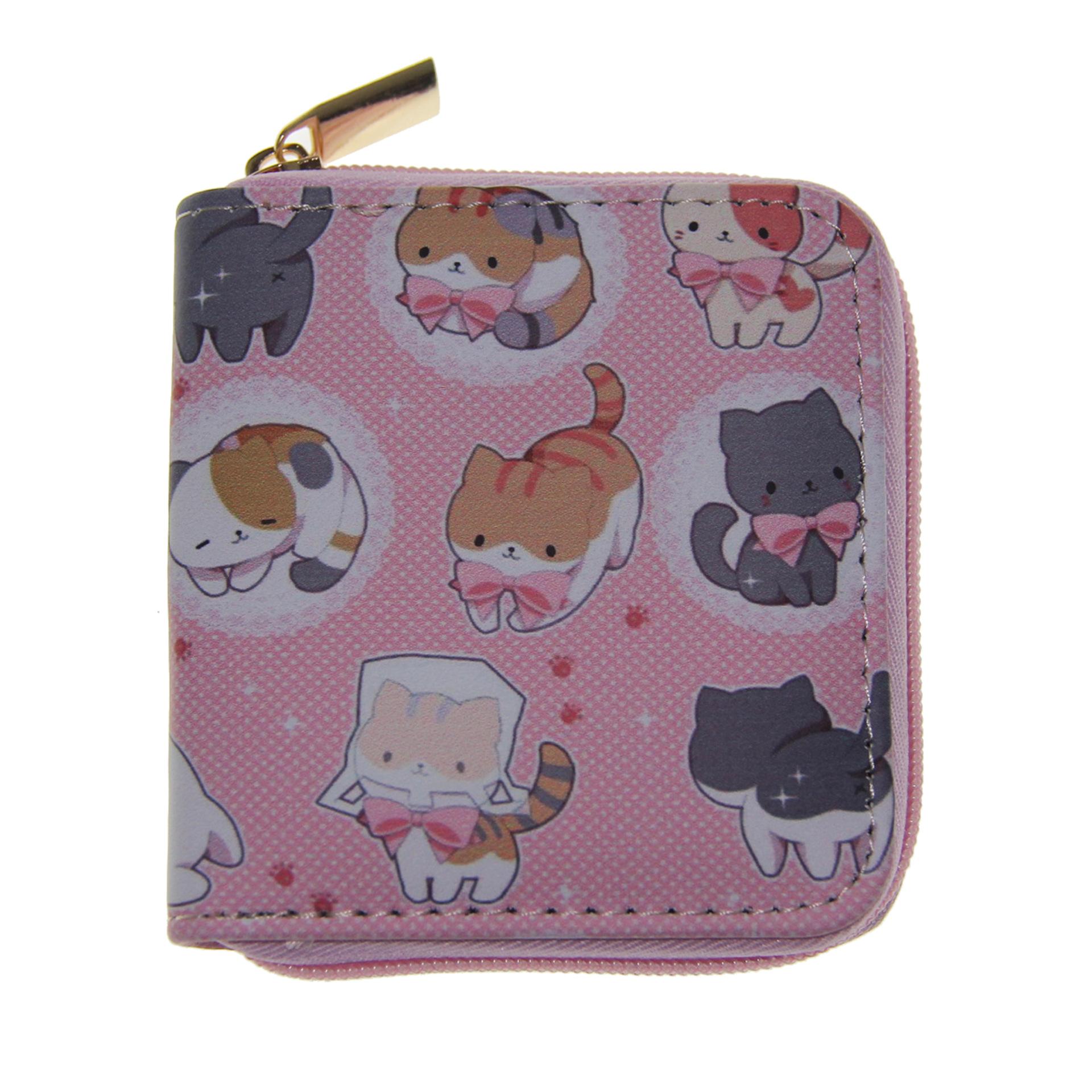 

New cat short zipper small wallet, puppy dog wallet.