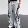 Men's and Women's Summer Rock Fashion Fast Drying Running Fitness Casual Oversized Loose Printed Gothic Pants