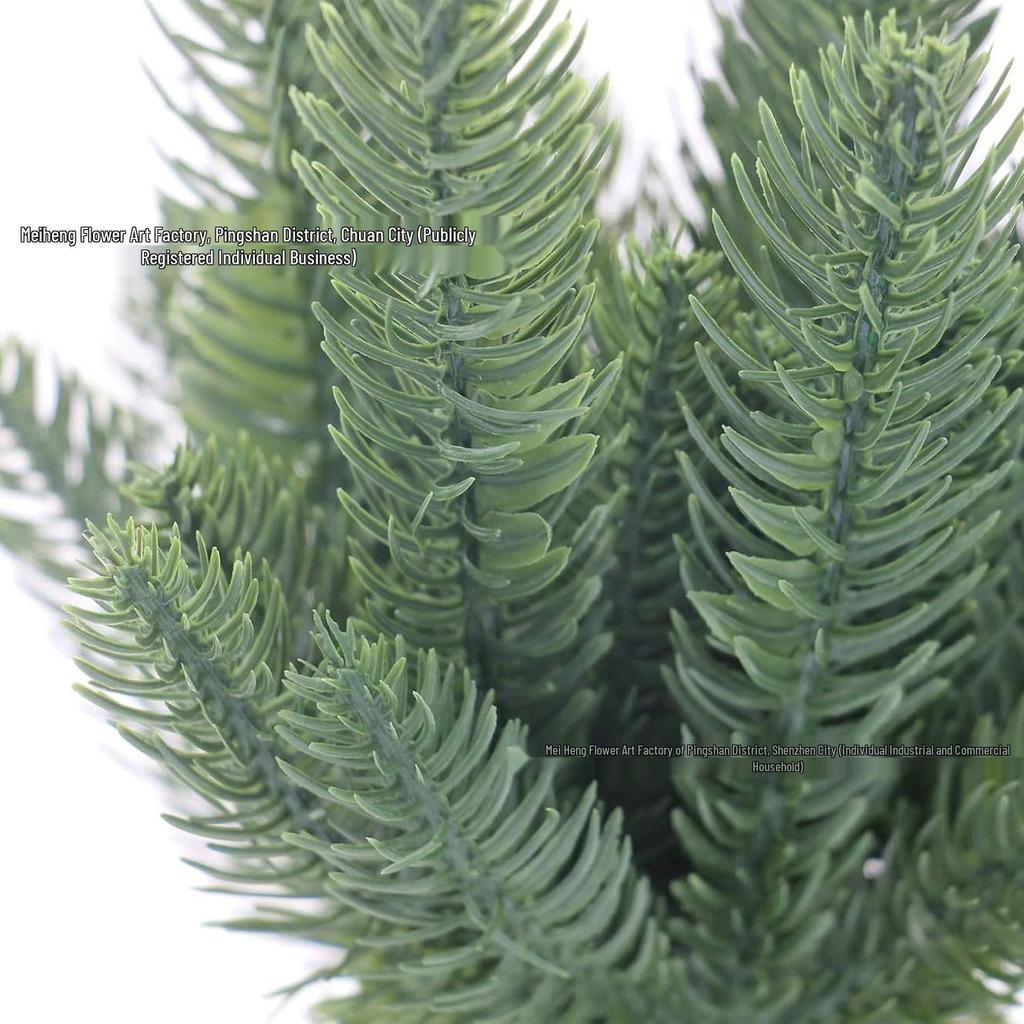 Artificial Pine Needle Branch Christmas Decoration - Soft Rubber Cypress Leaf Ornament