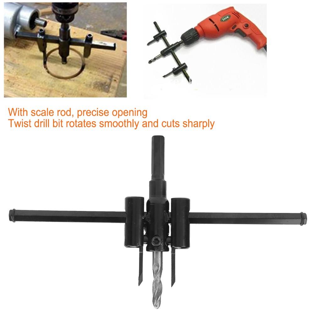 Aircraft Type Twist Bit Adjustable Hole Saw Woodworking Drill Tool For Drywall