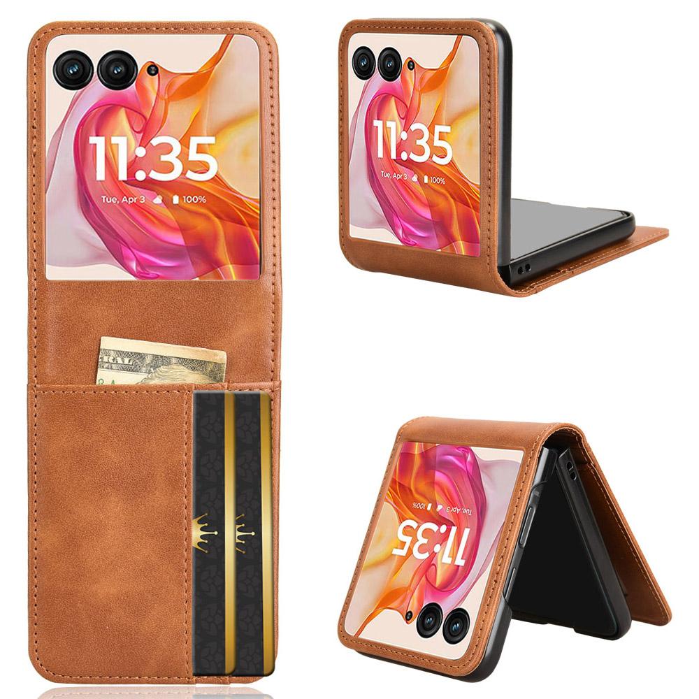 For Motorola Razr 50 Ultra 5G Wallet Case Shockproof Leather Phone Cover