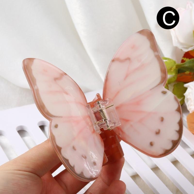 Acryl Schmetterling Haarspange Simulationsschmetterling Haarklammer Stilvolles Haaraccessoire Modischer Haargriff Geschenk für Mädchen