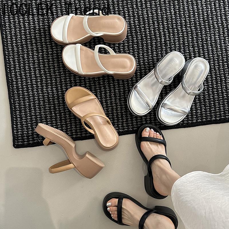 New Summer Open Toe Women's Slippers Fashion Ladies Outdoor Thick Bottom Dress Slide Sandals