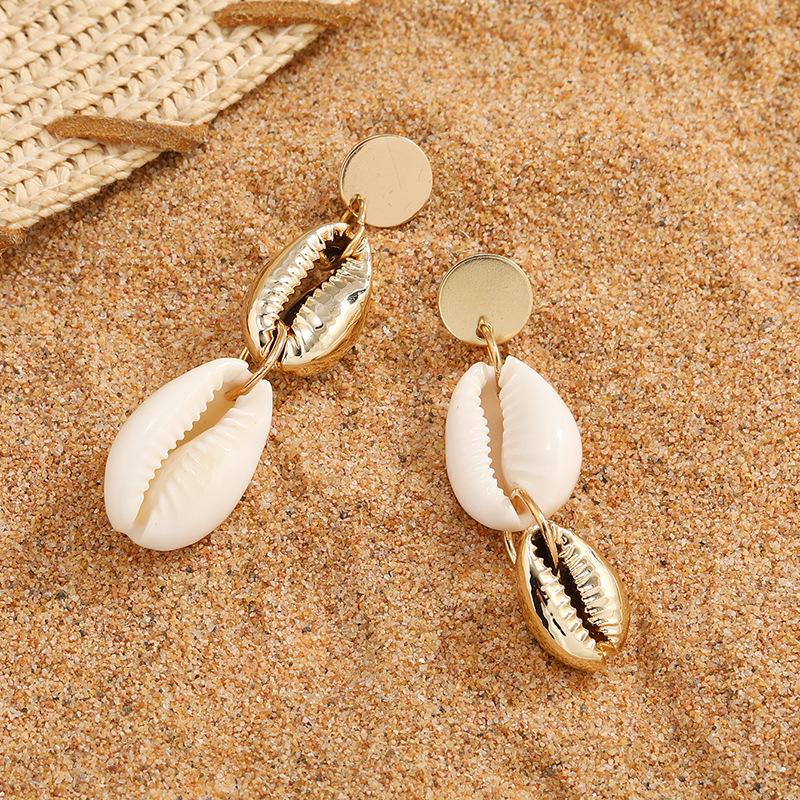 Korean Shell Drop Earrings: Exquisite, Fresh, Versatile Studs for Women