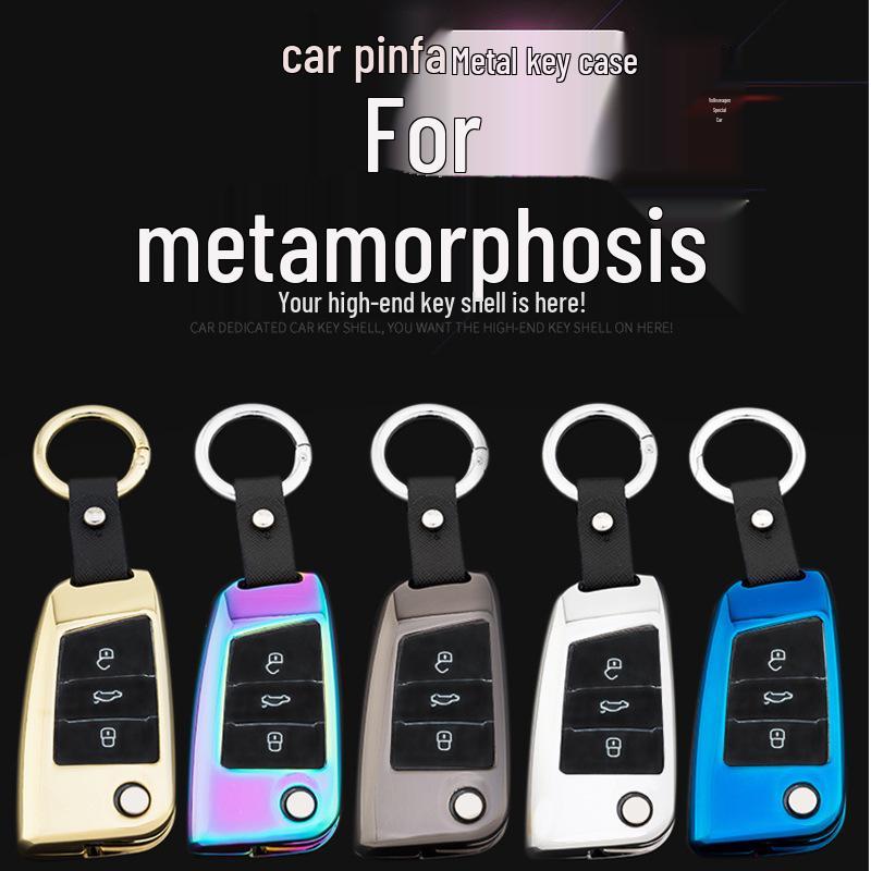 Fits Volkswagen New Passat 2017/18, Magotan B8, Tiguan L; Genuine Leather Car Key Cover