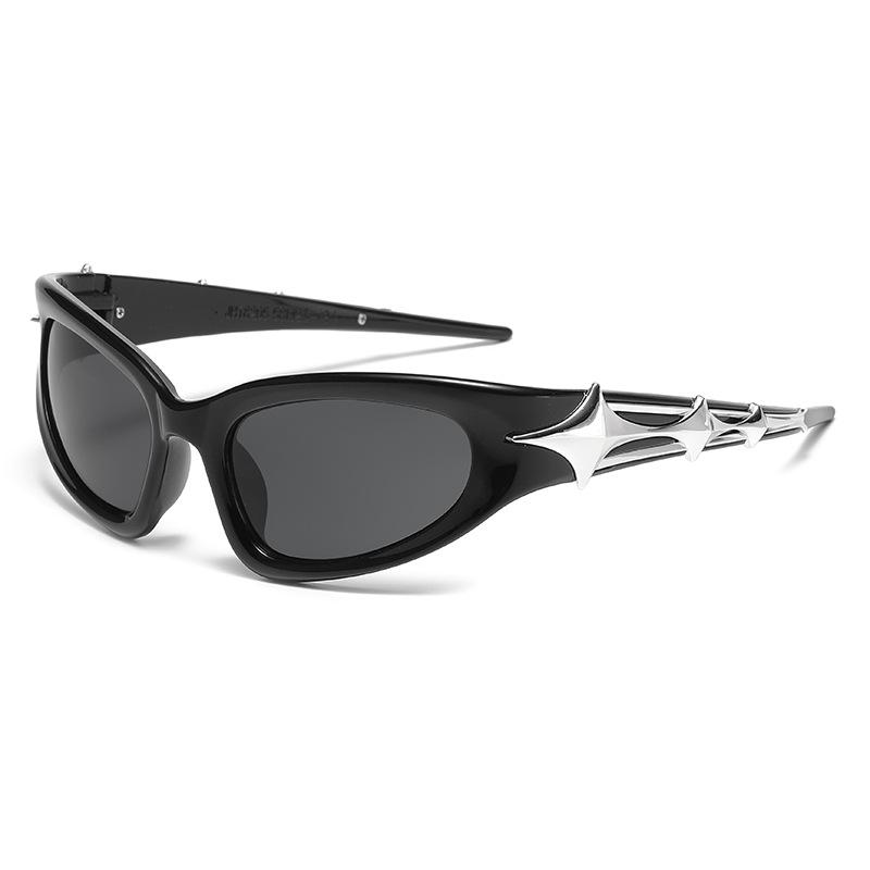 1PC Cyberpunk Cycling Mirror Sunglasses Y2K Millennial Spice Girls Street Photography Future Tech Fashion