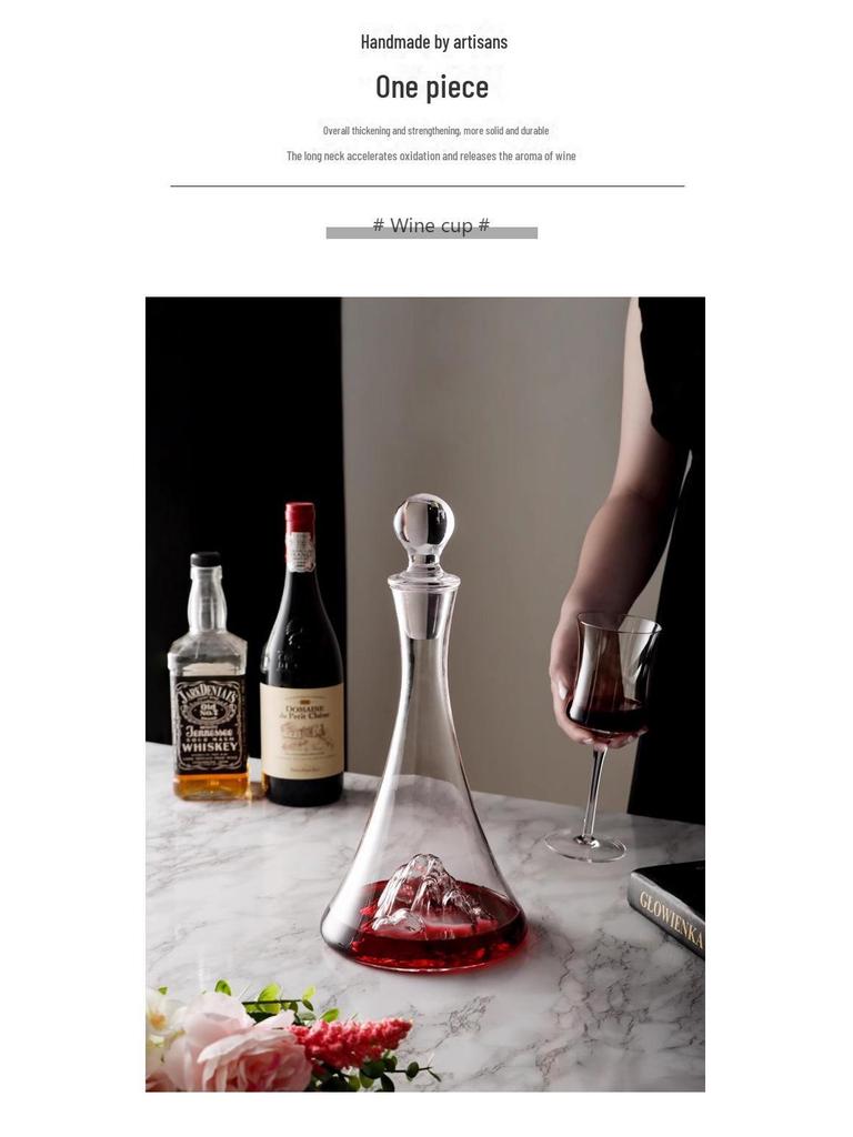 Jinshan Crystal Decanter with Iceberg Base - Customizable Logo for Hotels and Clubs