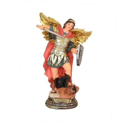 Nová socha sv. Michaela z pryskyřice Idol archanděla Ideální pro domácnost, kancelář, modlitebnu, dárky a dekorace 6 palců, Idol