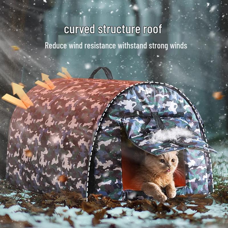 Fully Enclosed Waterproof Pet Nest for Dogs & Cats - Autumn/Winter