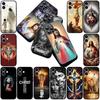 Phone Cover for OPPO A18 A16 A80 A40 A17 A15 A38 A78 A79 A54 A57 A58 A60 4G 5G Casing Soft Case God Jesus Judah Jehovah Cross