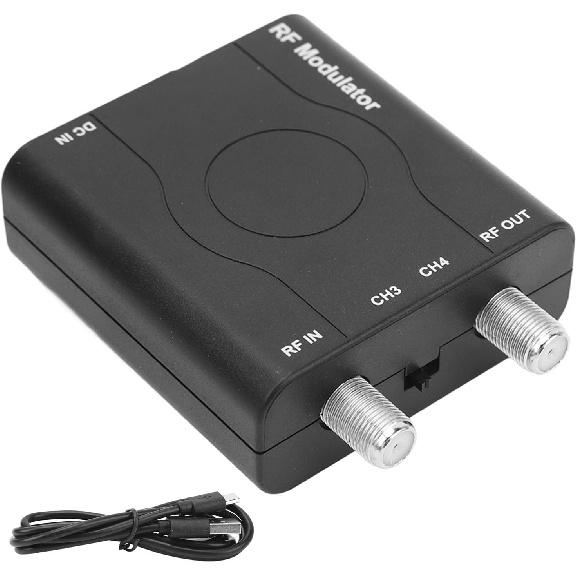 HDMI RF Modulator Adapter, RF Modulator HDMI Coaxial Converter, HDM61 HDMI To RF Modulator, Support NTSC Format Output,1080P PLL Control VHF Working