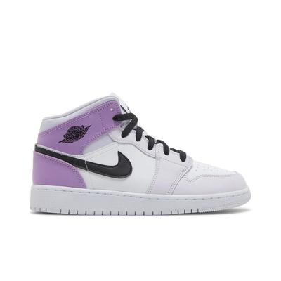 Air 1 Mid Grade School 'Barely Grape' (Unisex) Barely Grape / Black / White / Rush Fuchsia Kids' Basketball Shoes DQ8423 501