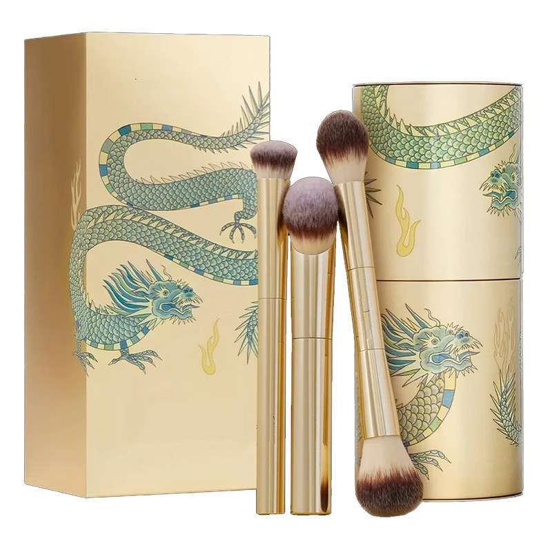 HG 3-Piece Makeup Brush Set Multipurpose Brushes Powder Blush Foundation Contour Beauty Tools