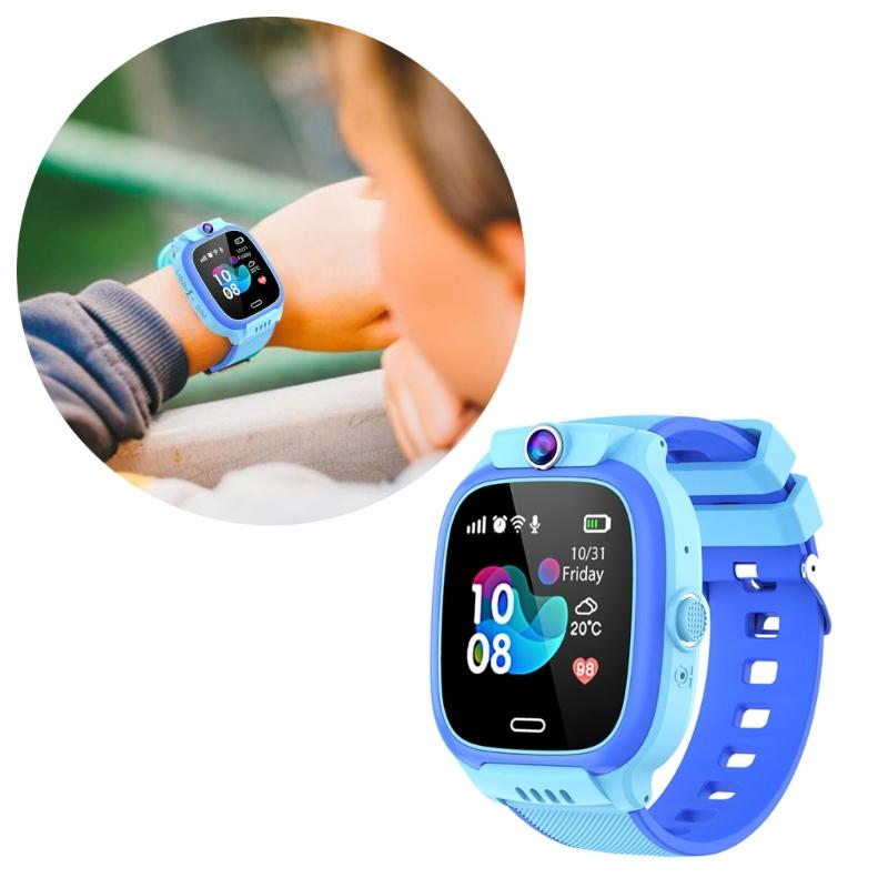 Children Smartwatch WIFI LBS Real-time Positioning Waterproof 1.44in Screen Watch with Phone Calling SOS Weather Photo