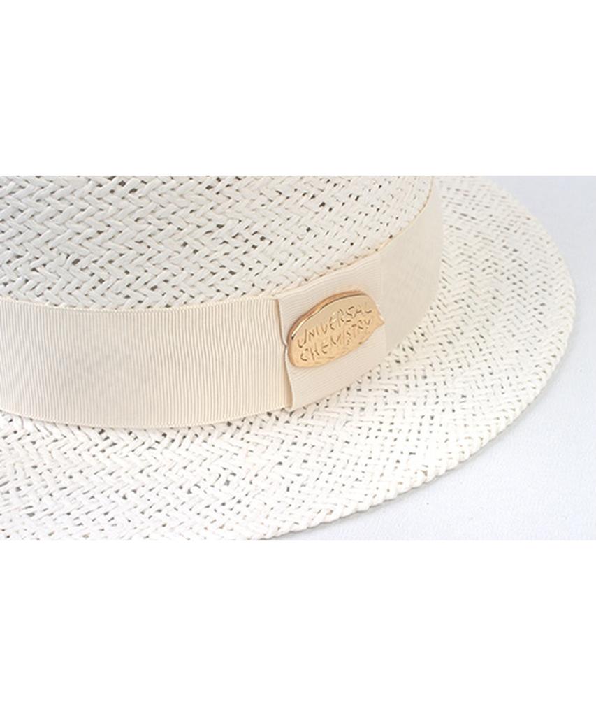 Ivory Line White Short Panama Hat