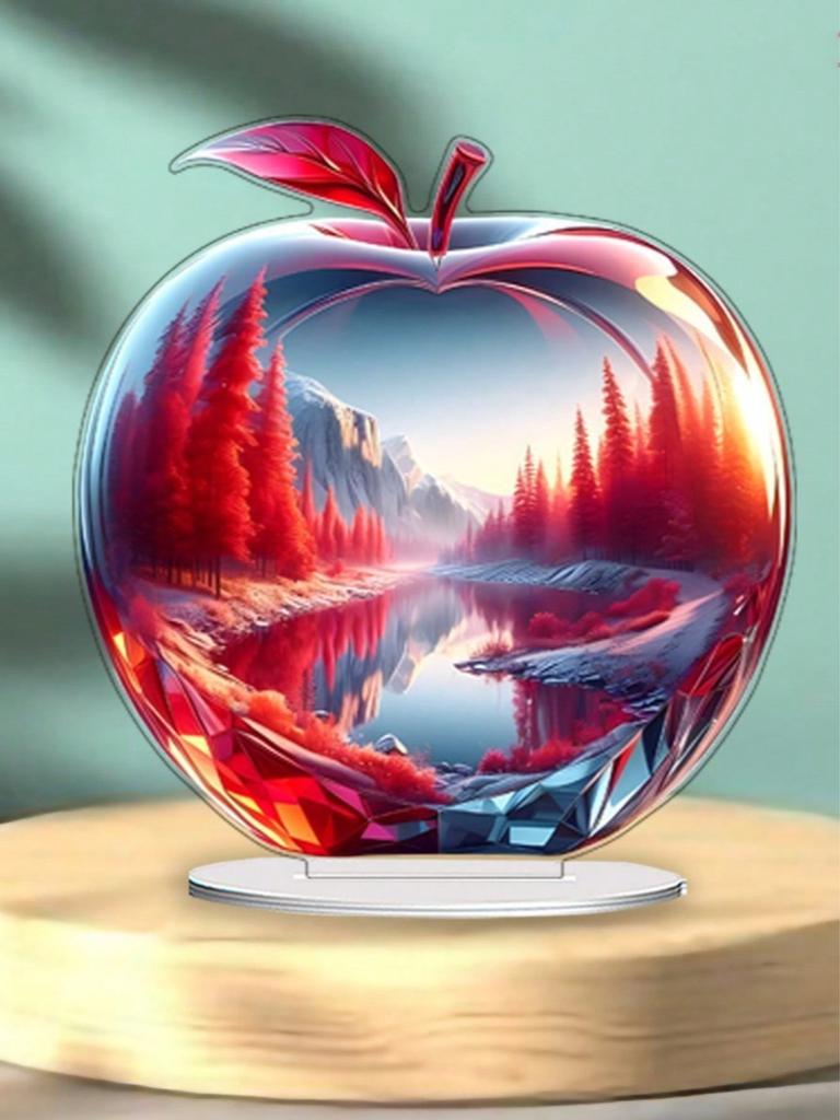 1 Sztuka Kolorowe Jabłko Kreatywna Dekoracja Biurka Mała Ozdoba do Wystroju Salonu i Sypialni