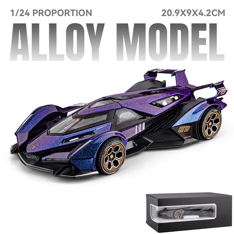 1:24 V12 Vision GT Gran Turismo Super Concept Sports Car Alloy Diecast Model Car Home Decorations Ornaments Collections Birthday