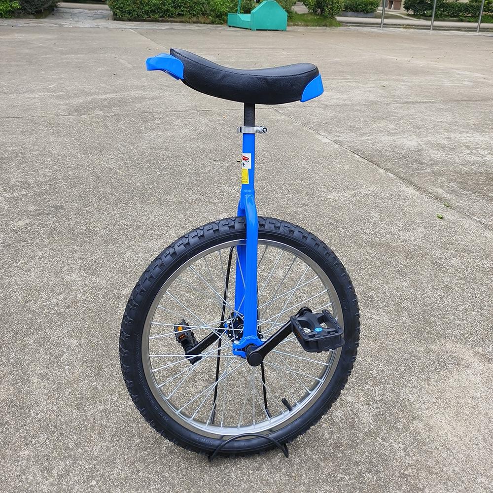 Height-Adjustable Single Wheel Unicycle with Steel Rim and Pedals