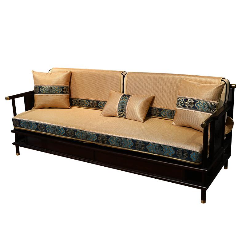 Factory Direct Sales Summer New Chinese Wooden Summer Ice Silk Non-Slip High-Grade Solid Wood Sofa Seat Cushion  And Retail