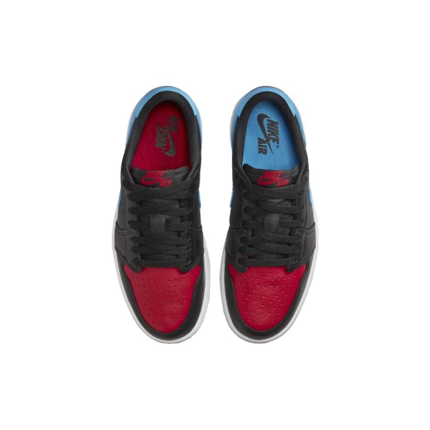 Air Jordan 1 Retro Low OG NC to Chi Women Sneakers Black Dark-Powder-Blue Gym-Red CZ0775-046