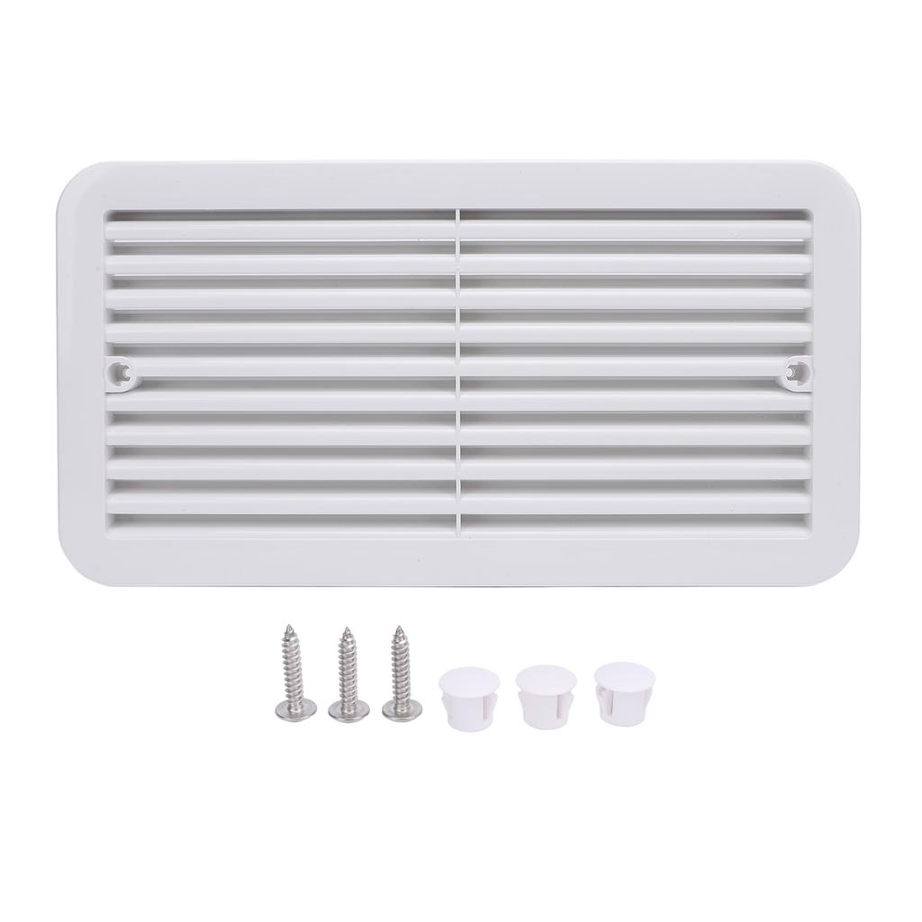 RV Side Air Ventilation Grille 13.78x7.32in UV Resistant Rectangle Air Vent Grill Cover for Camping Vehicle Motorhome