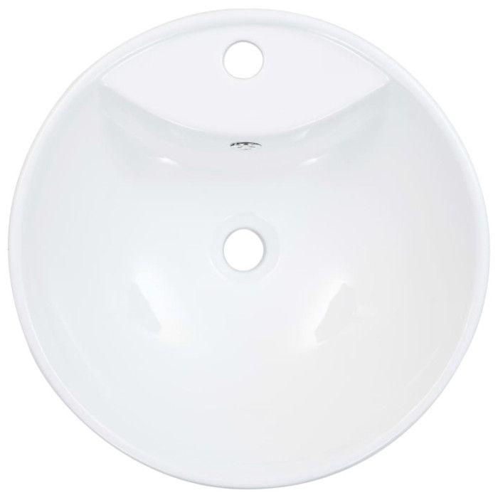 Round White Ceramic Sink - VIDAXL - Trendy and Contemporary Design - To Be Placed