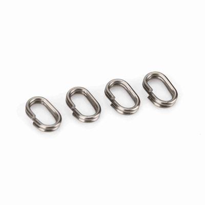 100 Stück Edelstahl Ovale Sprengringe Wirbel Karabiner Karpfenangeln Zubehör Verbinder