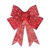LED Christmas Bow Decoration Outdoor Holiday Yard Decor with Red Lights Timer-controlled Holiday Bow Lights