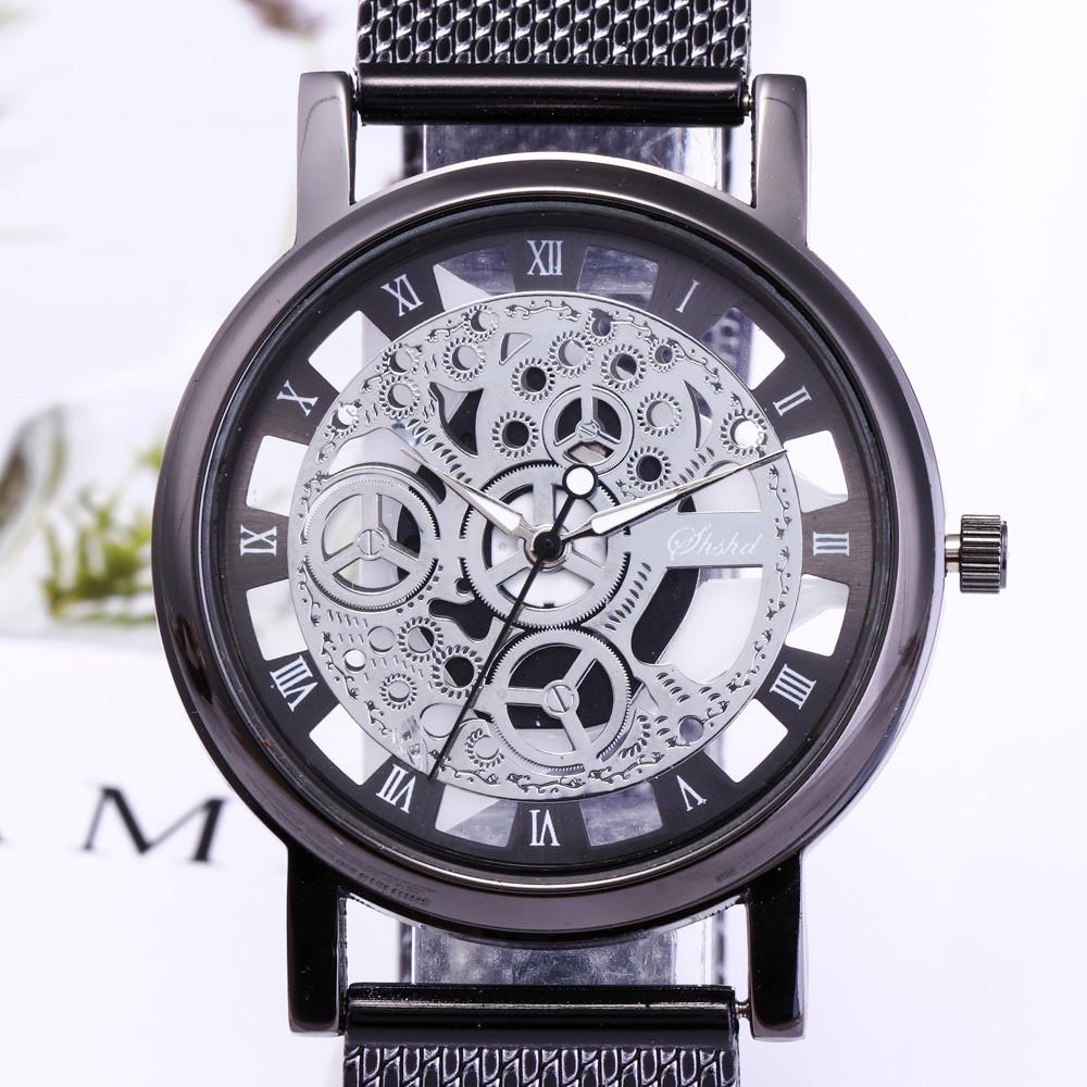 Men Luxury Stainless Steel Quartz Military Sport Plastic Band Dial Wrist Watch