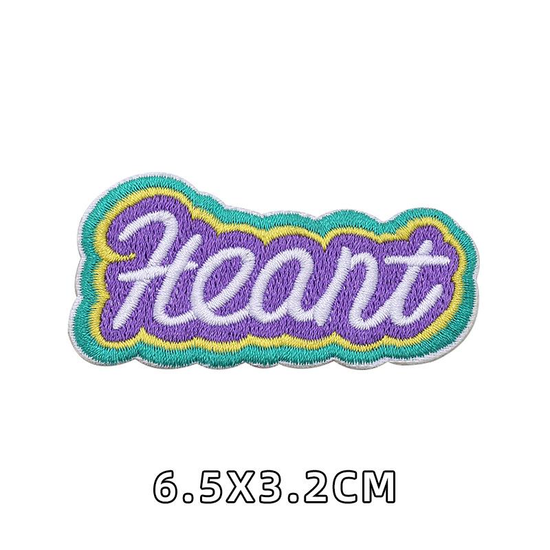 Cartoon Alphabet Embroidery Self-Adhesive Cloth Patch for Clothing Accessories