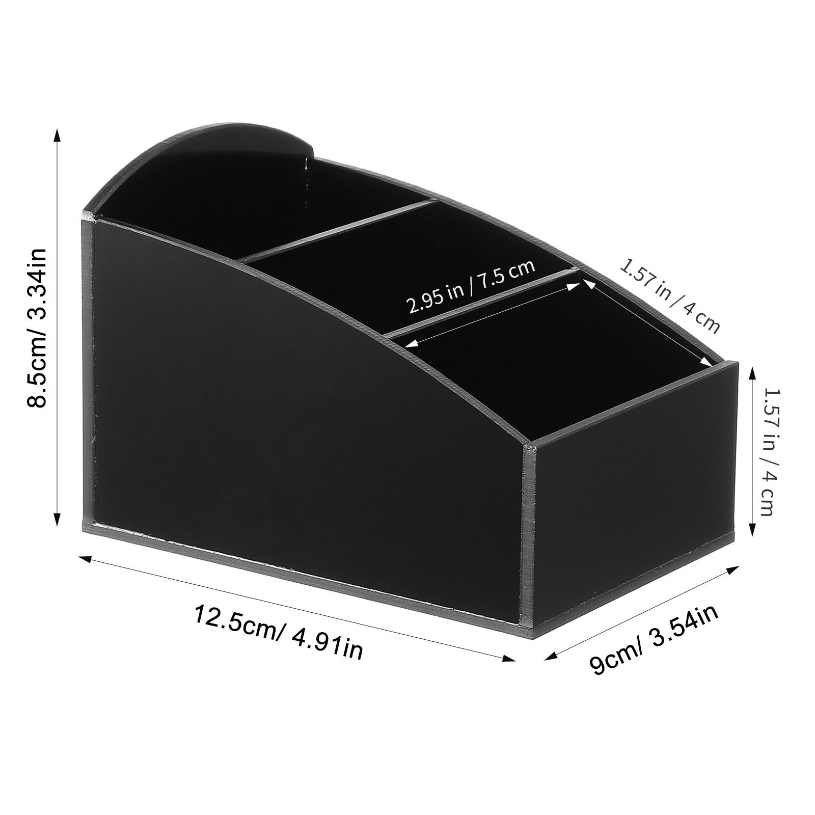 

Fine Workmanship Acrylic Coffee Station Box Multi-Compartment Storage Holder for Sugar Tea Coffee Bags Condiment Organizer Hotel чёрный