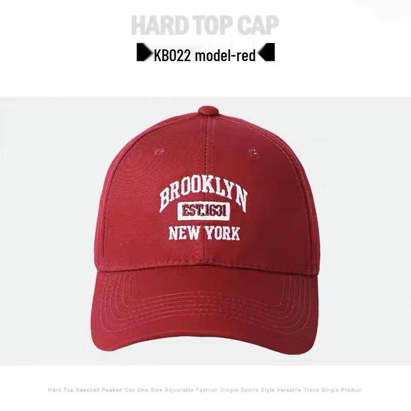 Korean Style New York Embroidery Baseball Cap for Women - Sun Protection & Face Slimming Duckbill Hat for Spring/Summer