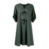 Women's Casual Sundress Beach Dress For Women 3/4 Sleeve Dress V Neck Loose Dresses Midi Dress