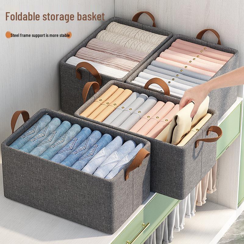 Foldable Extra Large Waterproof Storage Bin with Steel Frame