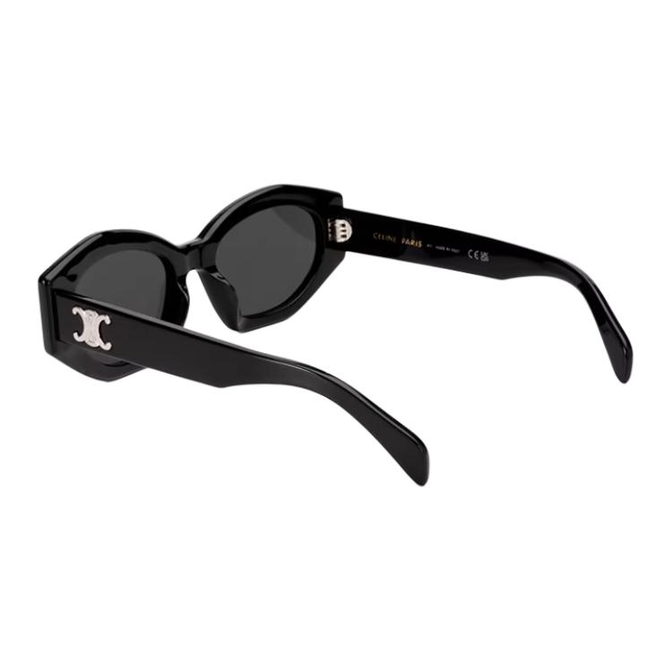 Celine Logo Design Cat Eye Sunglasses Unisex sunglasses Glossy-Black CL40238U_01A_55