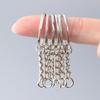 10pcs/lot Flat Key Chain Key Ring Keychain Long Round Split Keyrings Keychain For Jewelry Making  Accessories Wholesale