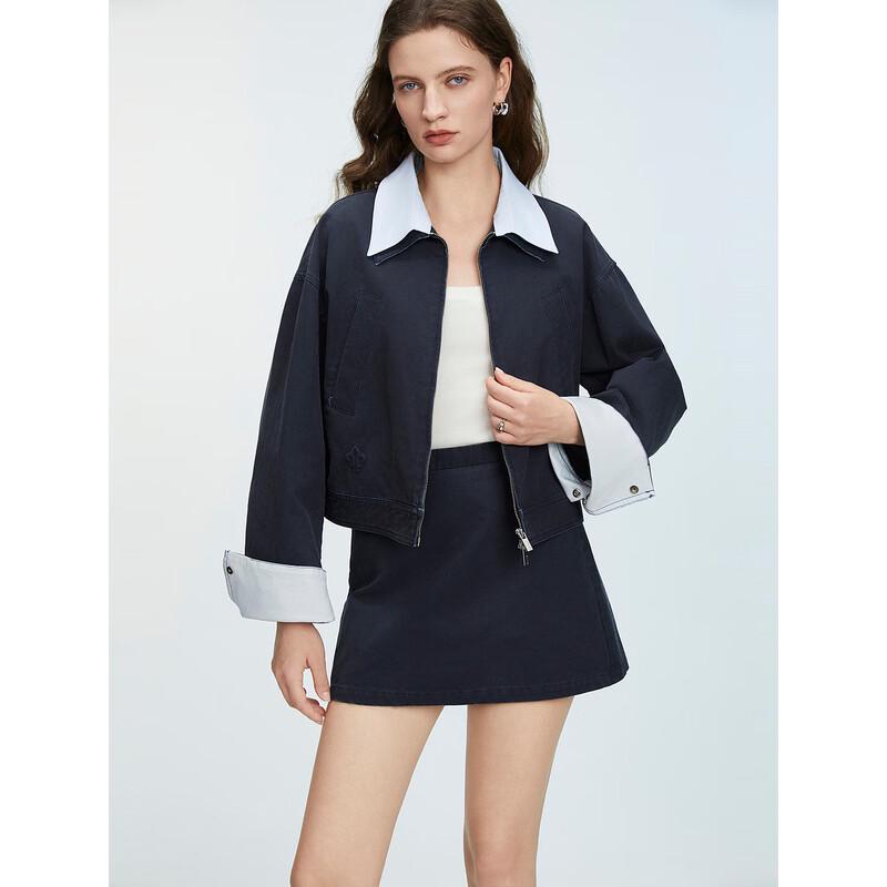 ELLE Women s French Color-Block Short Jacket M