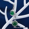 Jade Angel Ethnic Style S925 Silver Synthetic Agate Earrings