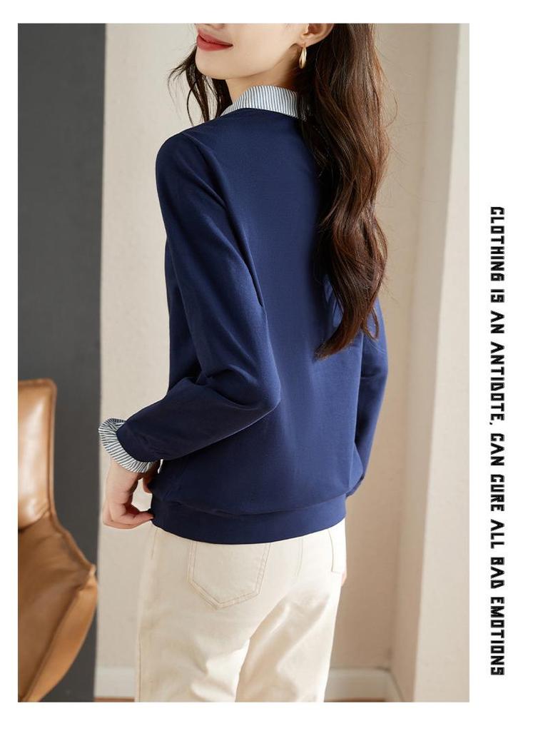 Spring 2025 Women's Two-Piece Look Sweatshirt - High-End Autumn/Winter Fashion