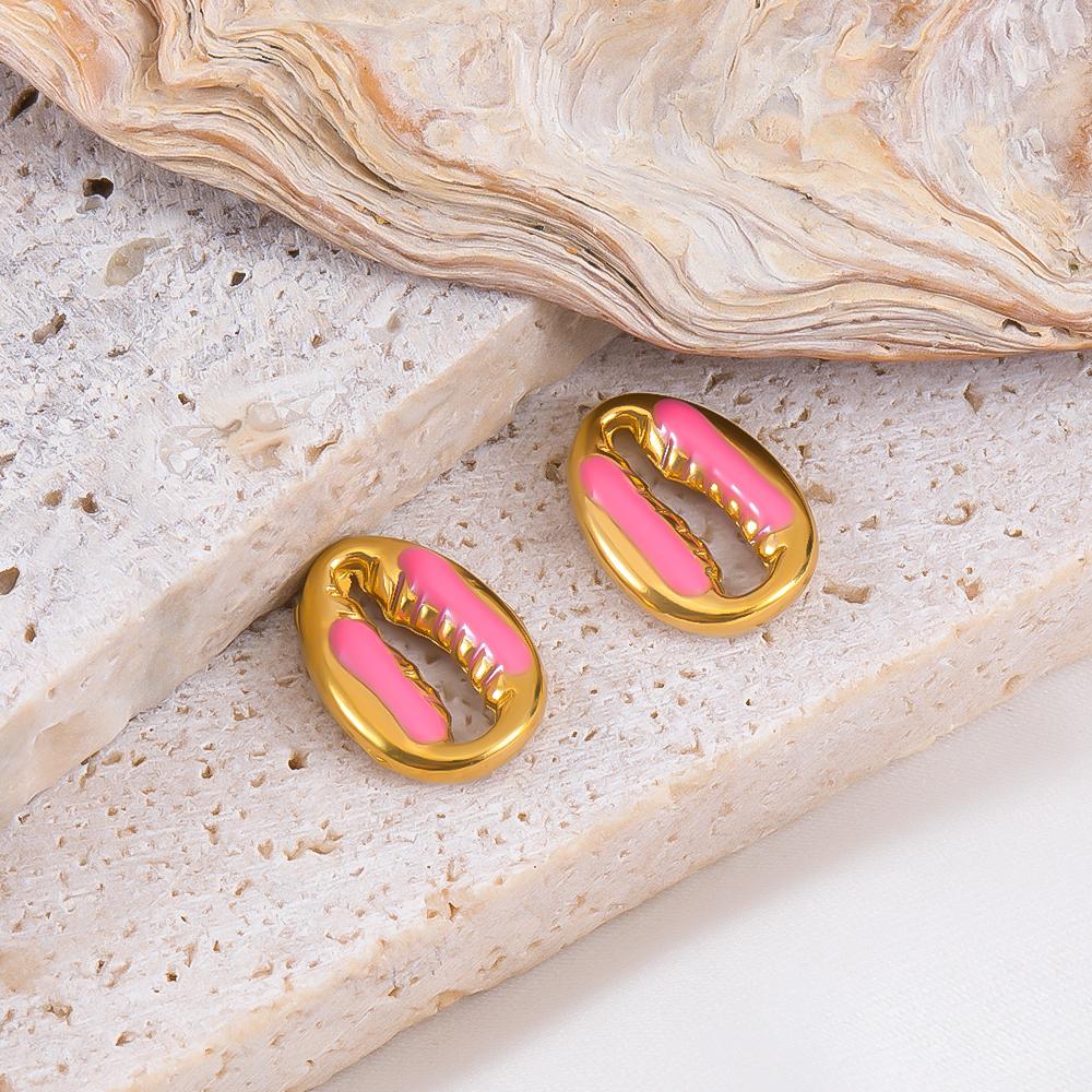 2pcs Stainless Steel Ocean Animals Pendant Whales Seahorses Conch Shells Marine Bracelets Earrings Charm for Jewelry Making Gift