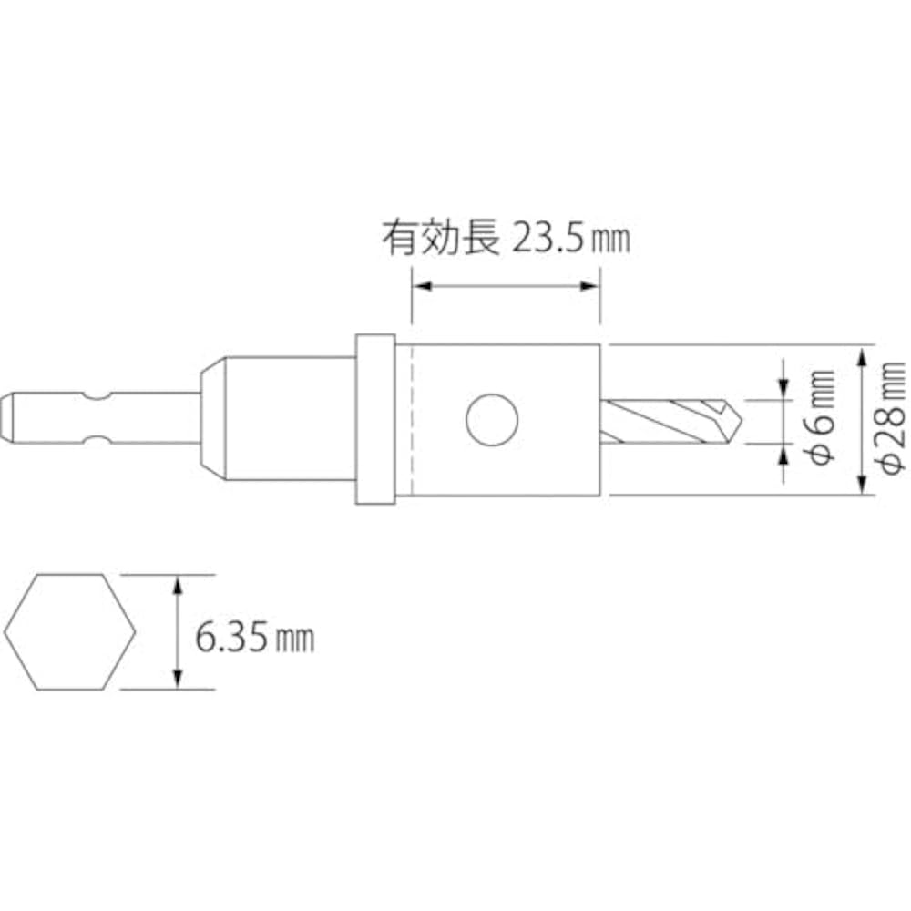Robtex BOH28G bimetal hole saw 28mm hex shaft
