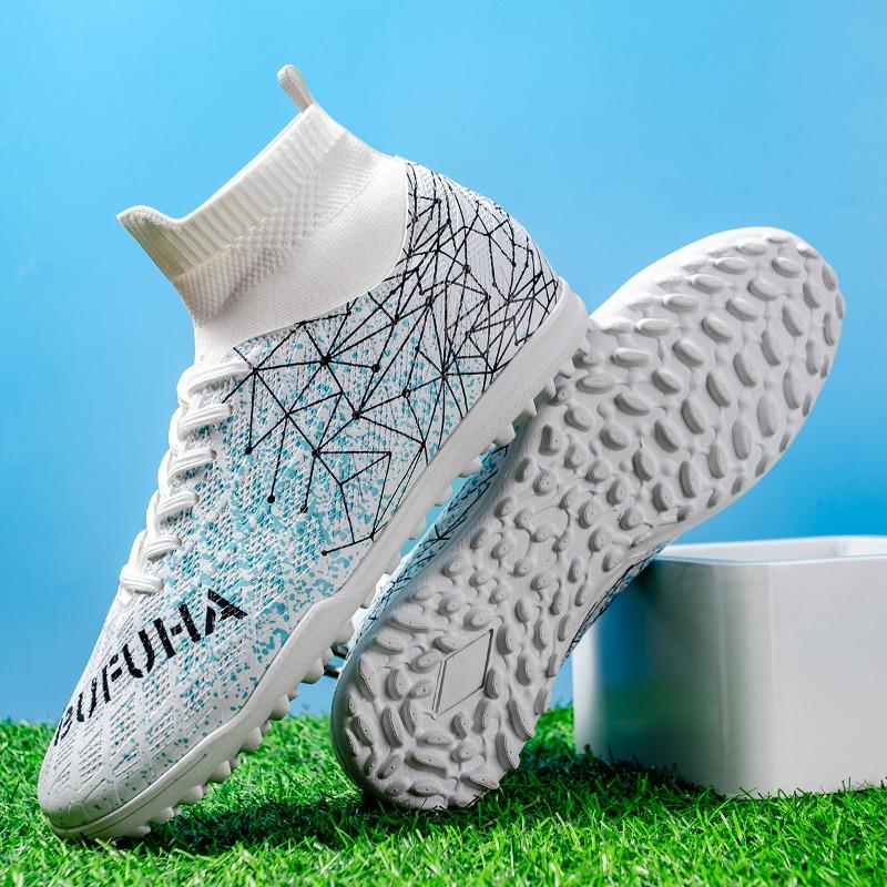 Football Shoe High -top TF Crushed Nails Male and Female Adult Children's Nail Shoes Training Shoes Artificial Grass Football Boots