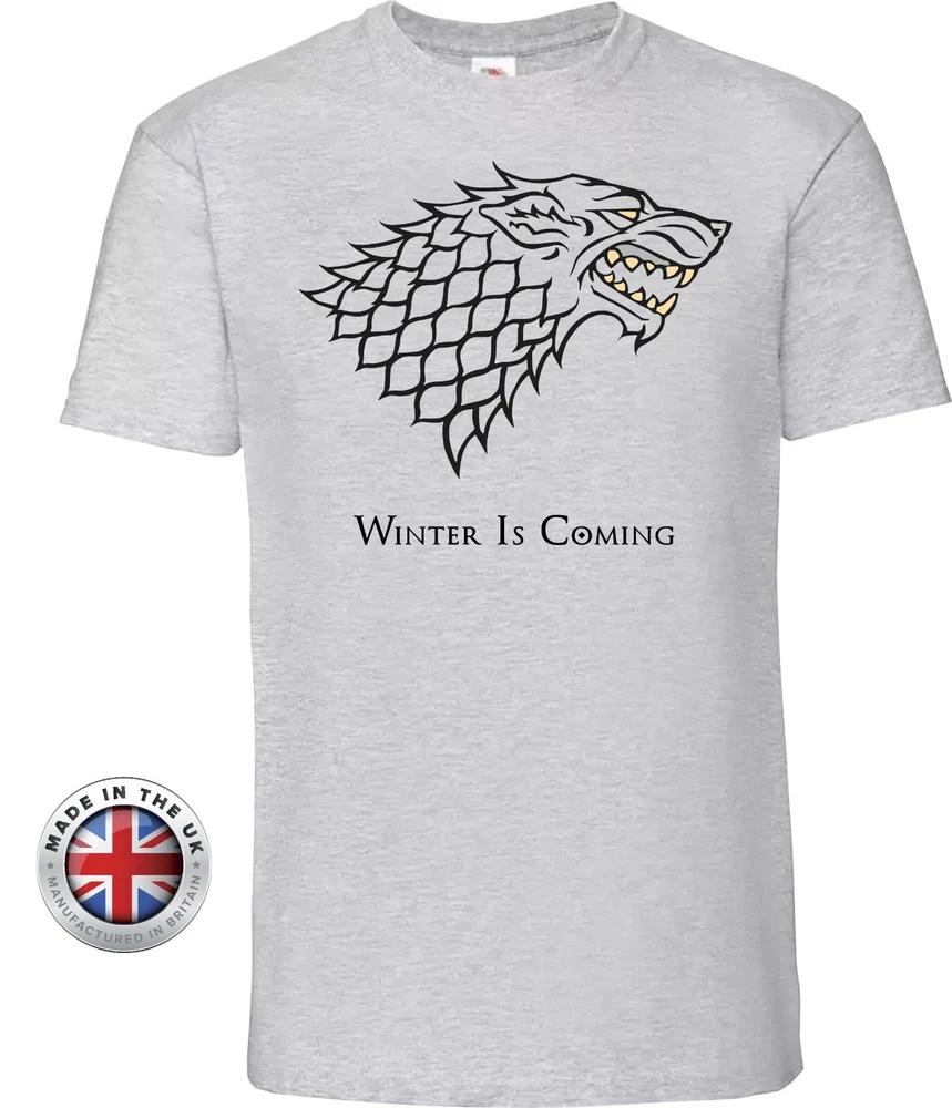 Game Of Thrones T Shirt House Stark T Shirt Winter Is Coming Grey T Shirt S