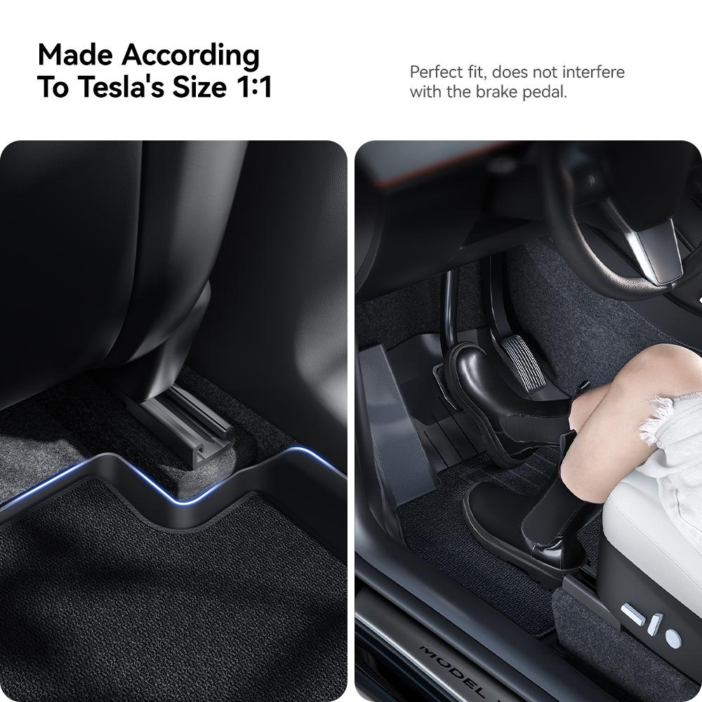 YZ TPE Car Floor Mats for Tesla Model Y Juniper 2025 2026 Luggage Mat Set Four Seasons Waterproof Anti-slip Trunk Mat