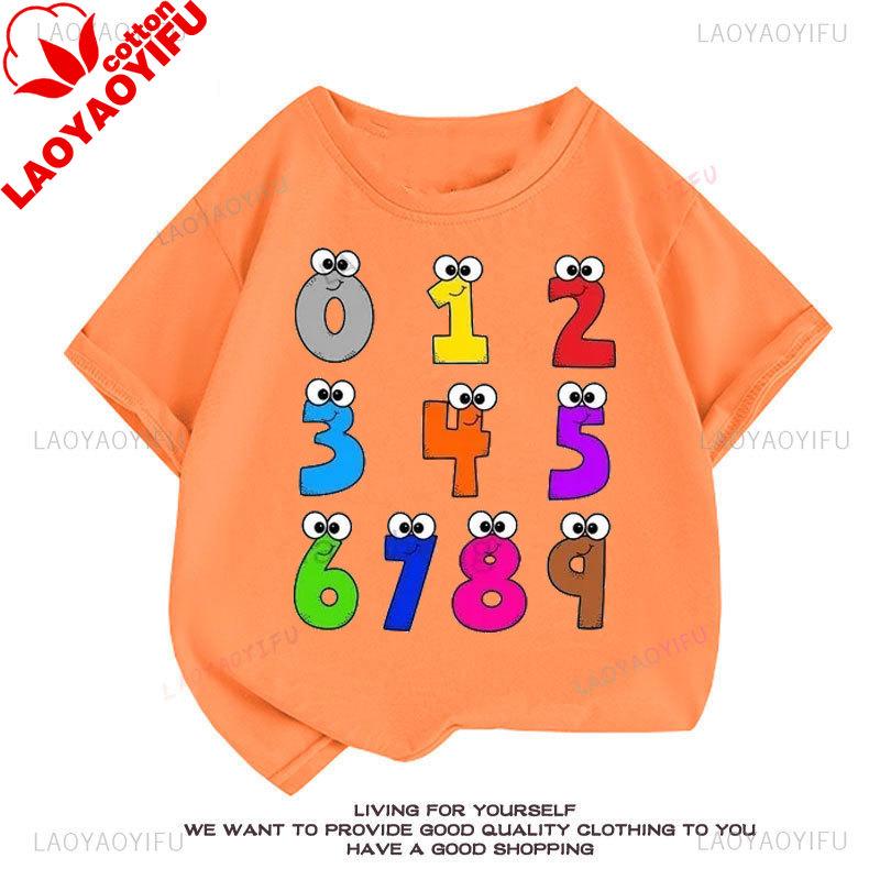 Number Day Math Day TShirt 100 Days Math Numbers TShirt Summer Unisex Clothing Versatile Creativity Short Sleeve Printed Tops