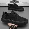 New Casual Shoes Fashion Versatile Lace-up Shoes Light Platform Leather Breathable Leather Shoes Fashion Trend Youth Board Shoes