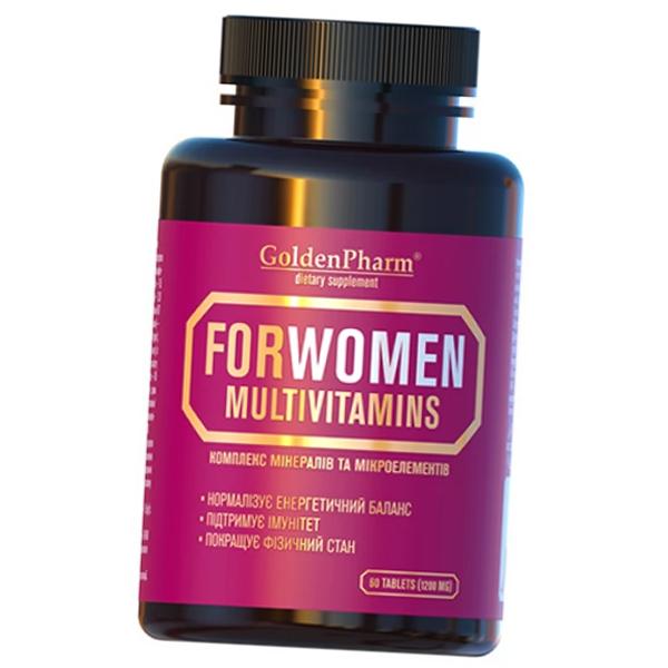 Multivitamins for Women, For Women Multivitamins, Golden Pharm  60tab (36519029)