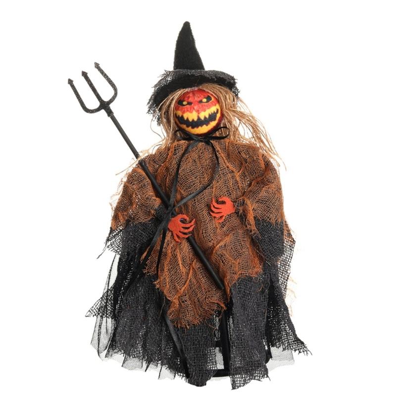 Eerie Halloween Festival Decoration Unique Halloween Tree Toppers with Specter Pumpkin Figurine for Holiday Decors